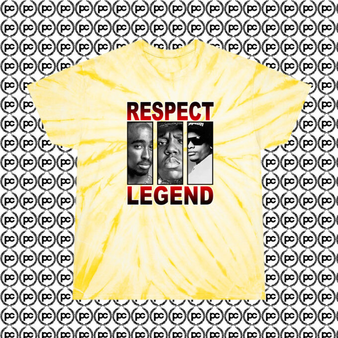 Swag Point Hip Hop Respect Legend Cyclone Tie Dye T Shirt Pale Yellow