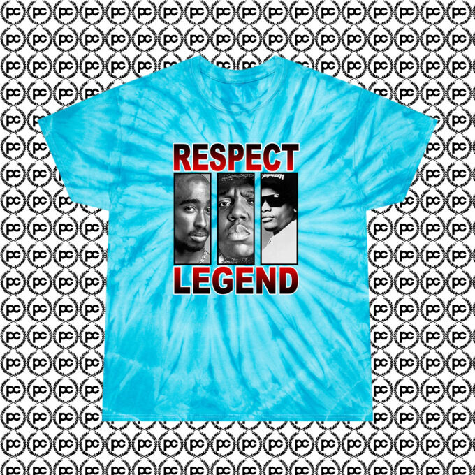 Swag Point Hip Hop Respect Legend Cyclone Tie Dye T Shirt Turquoise