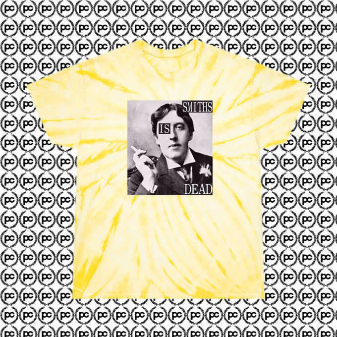 The Smiths Is Dead Oscar Wilde Cyclone Tie Dye T Shirt Pale Yellow