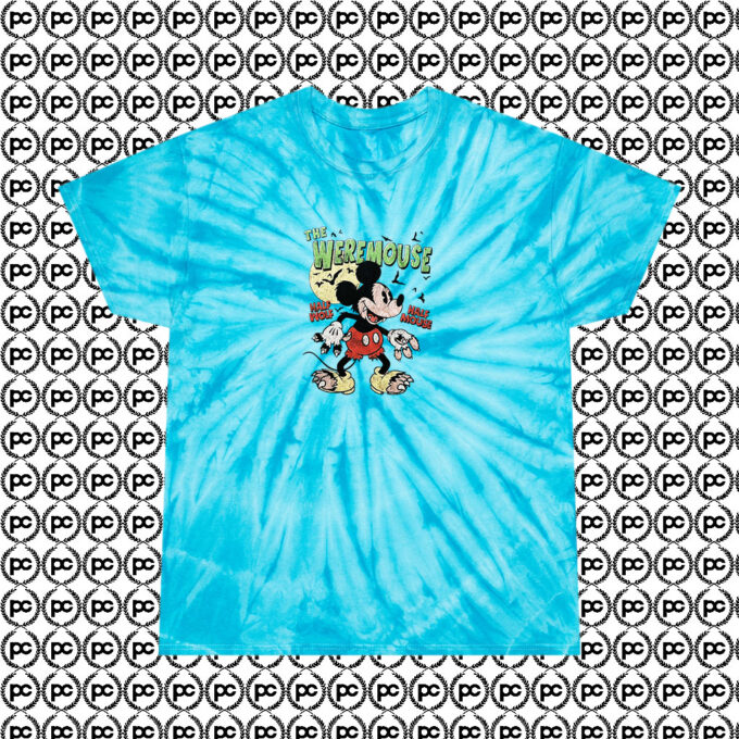 The Weremouse Disney Mickey Mouse Halloween Cyclone Tie Dye T Shirt Turquoise