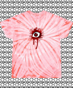 Uchiha Mangekyo Sharingan Naruto Funny Anime Cyclone Tie Dye T Shirt Coral