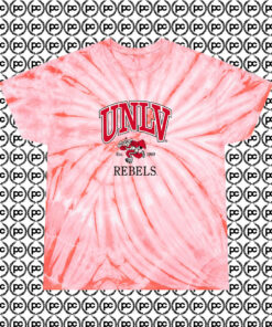 Unlv Running Rebels Sports College Cyclone Tie Dye T Shirt Coral