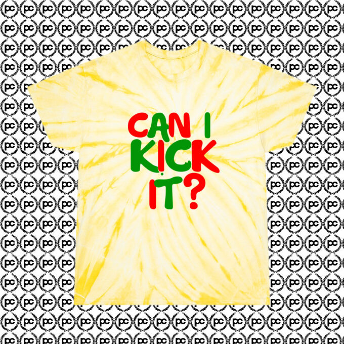 Vintage Can I Kick It Cyclone Tie Dye T Shirt Pale Yellow
