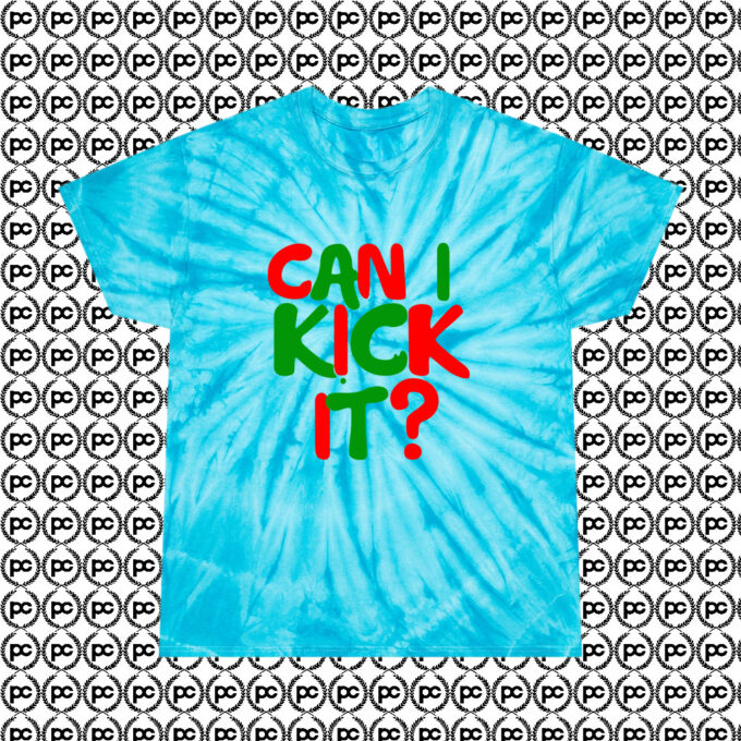 Vintage Can I Kick It Cyclone Tie Dye T Shirt Turquoise