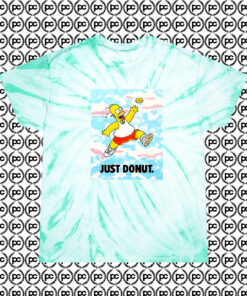 Vintage Homer Simpson Just Donut Cyclone Tie Dye T Shirt Mint