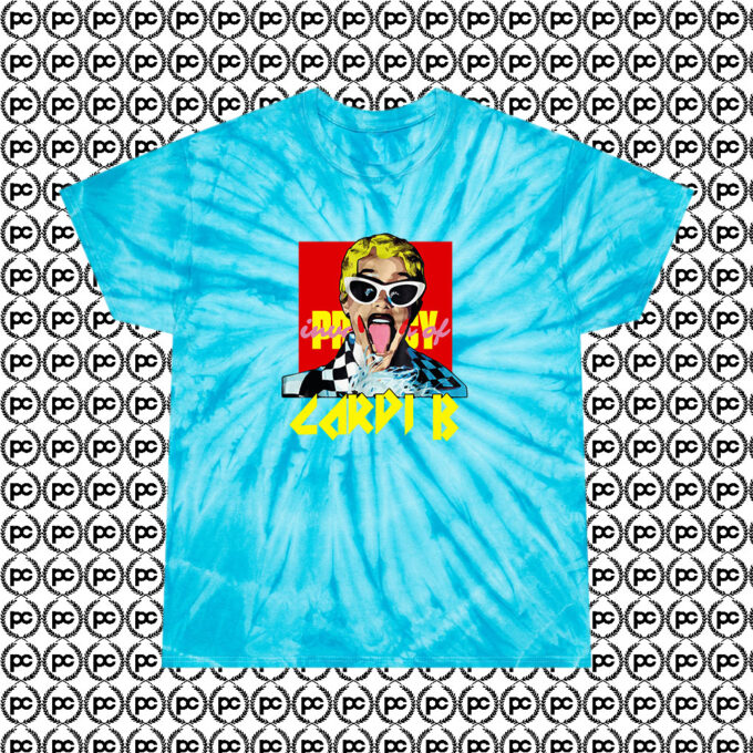 Vintage Invasion Of Privacy Cardi B Cyclone Tie Dye T Shirt Turquoise