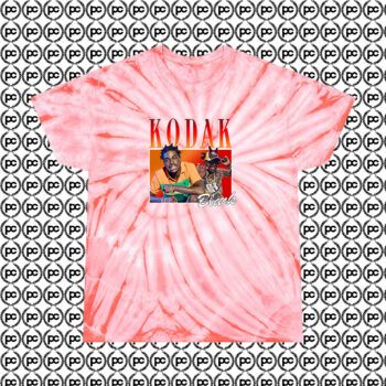 Vintage Kodak Black Fashionable Cyclone Tie Dye T Shirt Coral