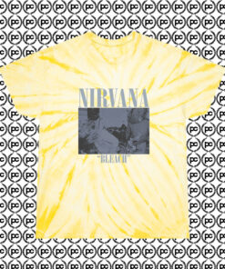 Vintage Rare Nirvana Bleach Kurt Cobain Cyclone Tie Dye T Shirt Pale Yellow
