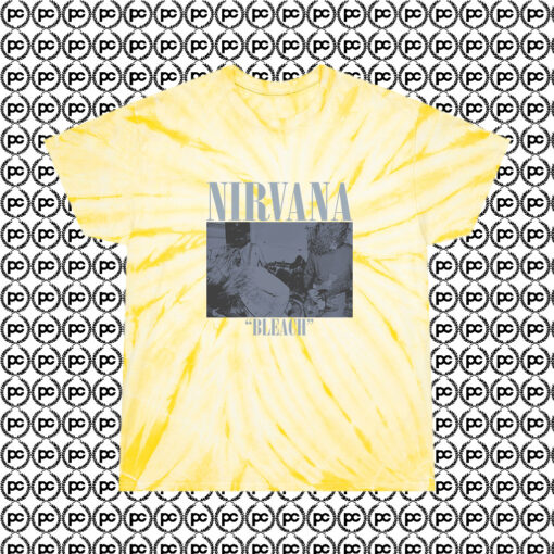 Vintage Rare Nirvana Bleach Kurt Cobain Cyclone Tie Dye T Shirt Pale Yellow