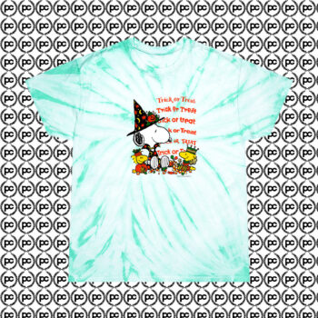 Vintage Snoopy Halloween Trick Or Treat Cyclone Tie Dye T Shirt Mint