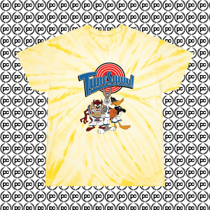 Vintage Tune Squad Goals Cyclone Tie Dye T Shirt Pale Yellow