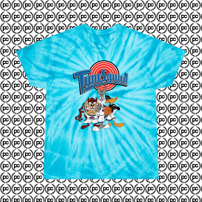 Vintage Tune Squad Goals Cyclone Tie Dye T Shirt Turquoise