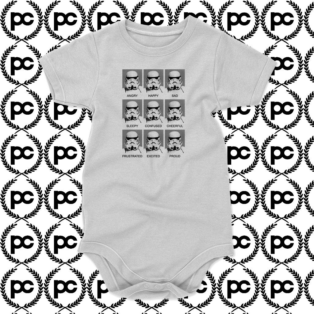 Stormtrooper Expressions Baby Onesie