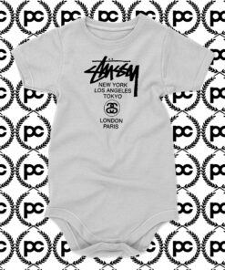 Stussy World Tour Baby Onesie
