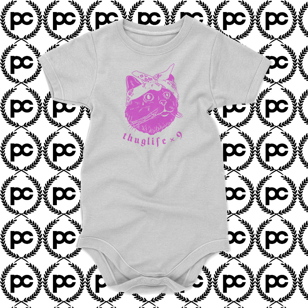 Thug Life Cat Baby Onesie
