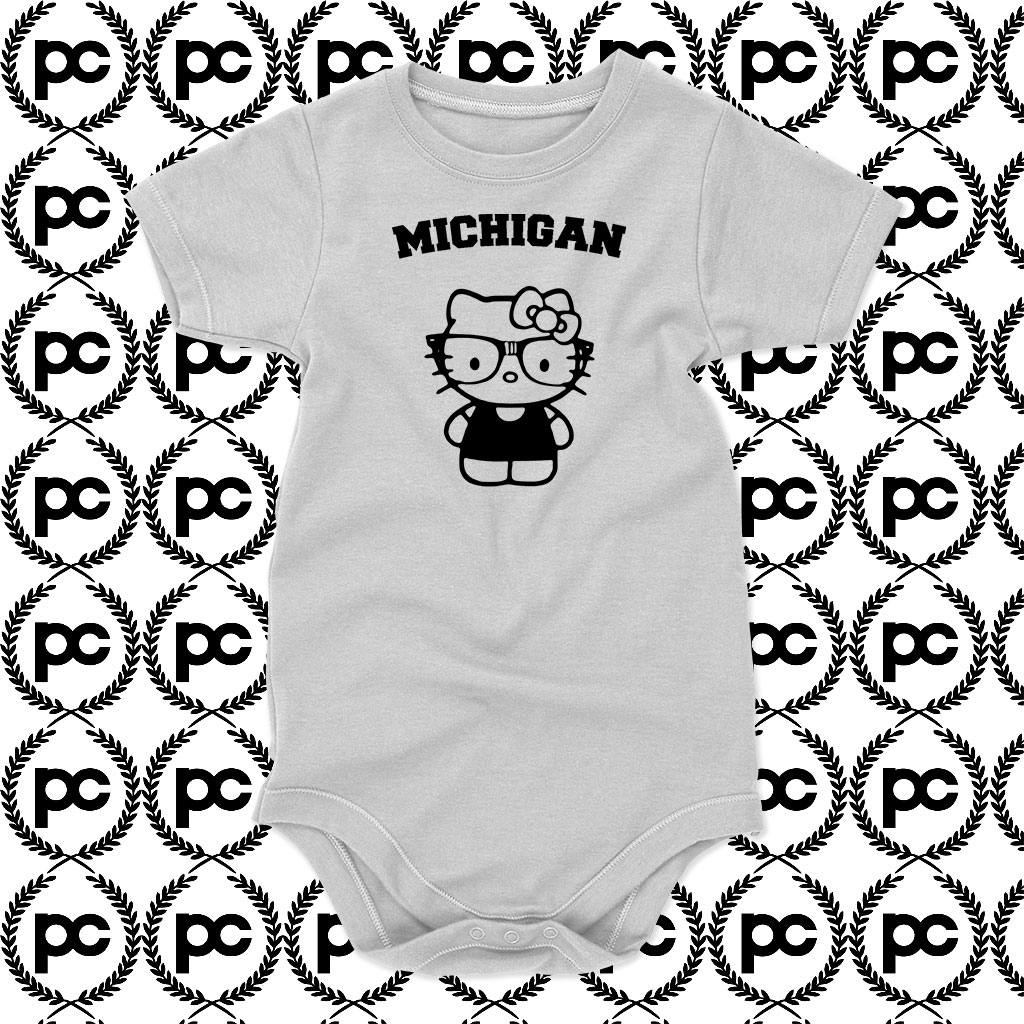michigan hello kitty Baby Onesie