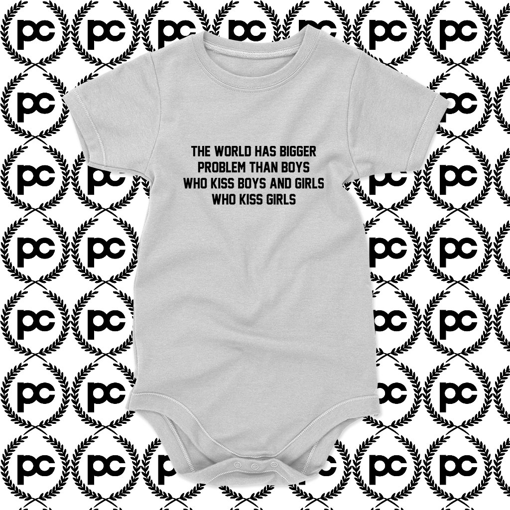 the world has bigger problems Baby Onesie