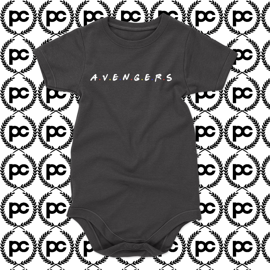Avengers Hero Inspired Friends Baby Onesie