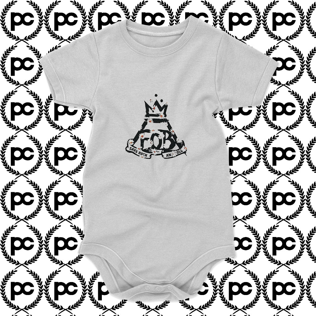 Fall Out Boy Logo Flower Baby Onesie