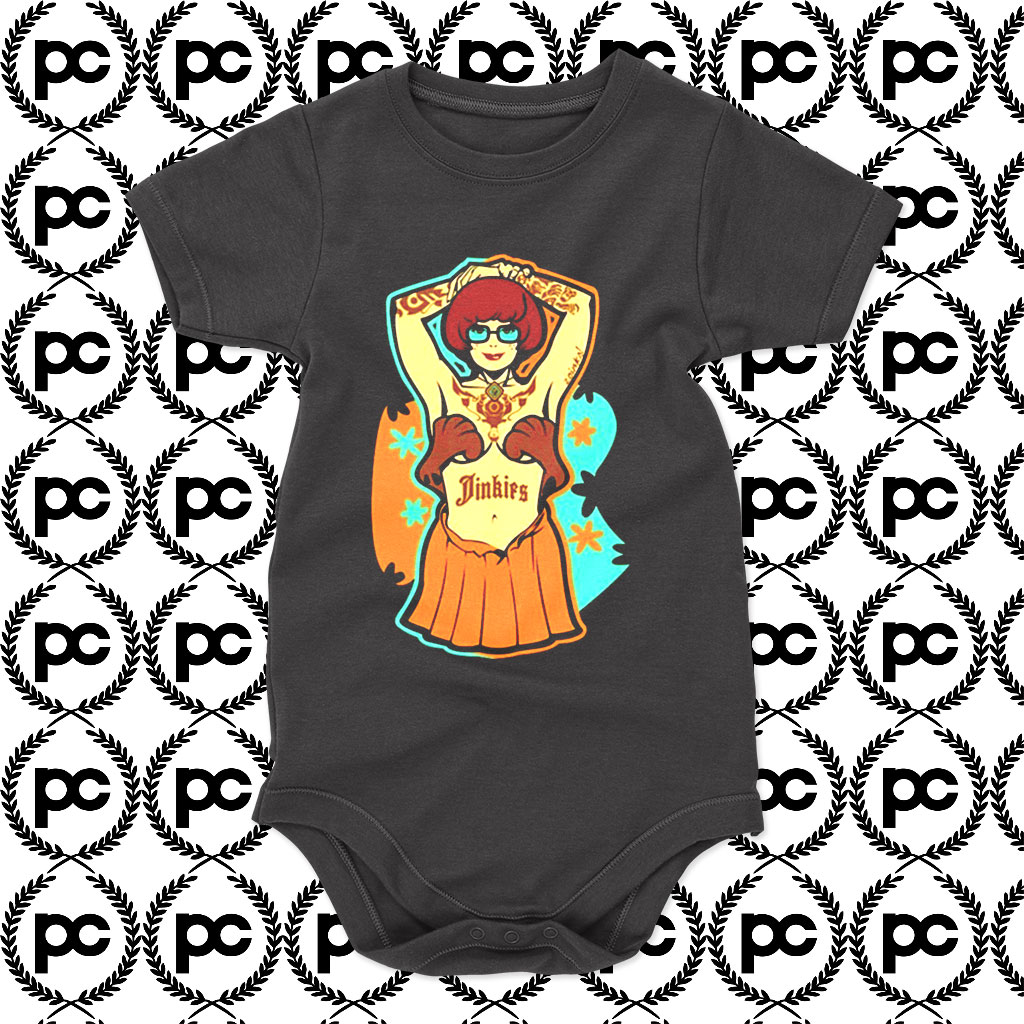 Jinkies And Scooby Doo Velma Tatoo Baby Onesie