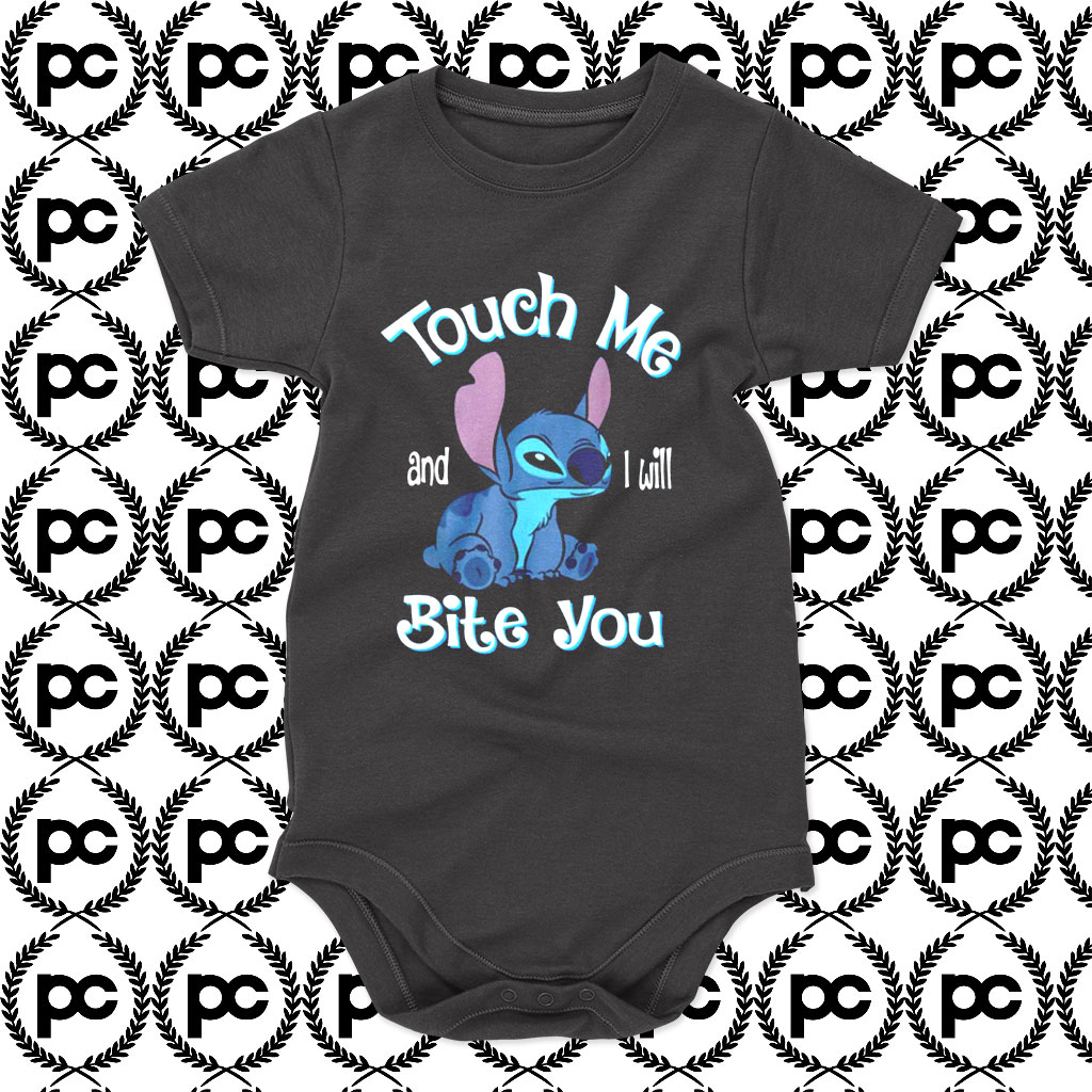 Lilo Stitch Touch Me And I Will Bite You Baby Onesie