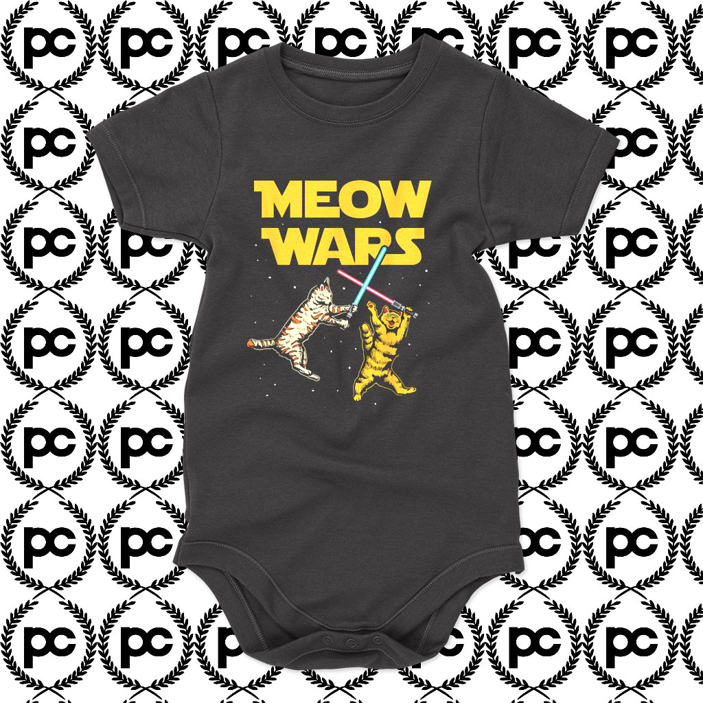 Meow Wars Space Cat Kitten Baby Onesie