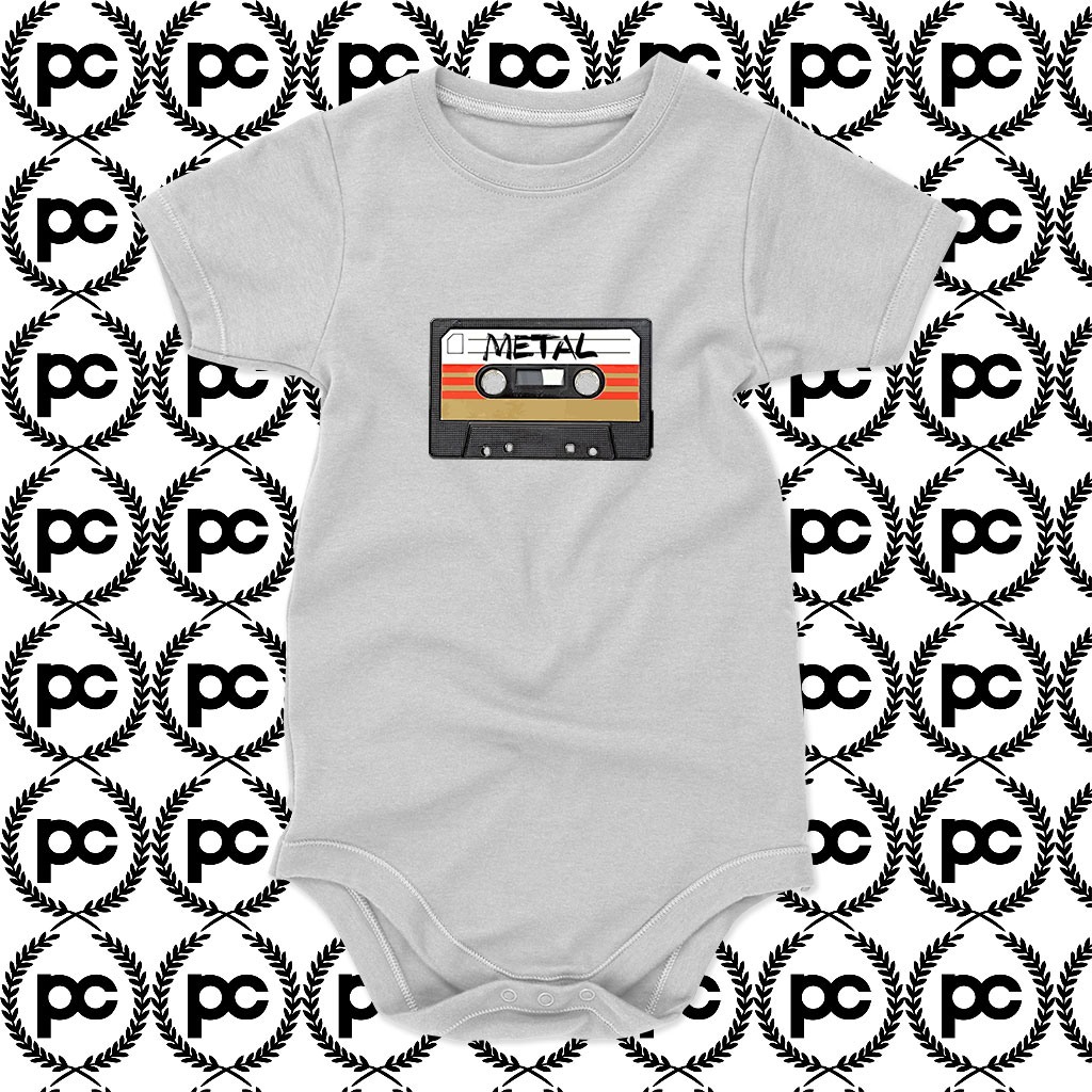 Metal Cassette Tape Baby Onesie