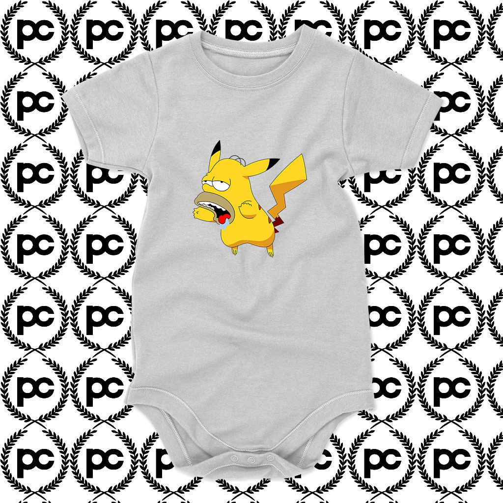 Pikachu Homer Simpsons Baby Onesie