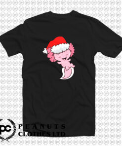 Axolotl With Santa Hat Cute Christmas T Shirt