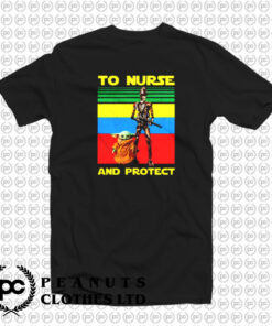 Baby Yoda and IG 11 to nurse and protect T Shirt