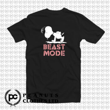 Beast Mode Gym Training Mode On Try Hard Snoopy T Shirt