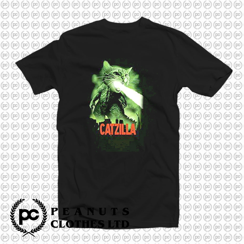 Catzilla Funny Cat parody T Shirt