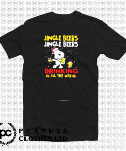 Jingle Beers Jingle Beers Drinking All The Way Snoopy T Shirt