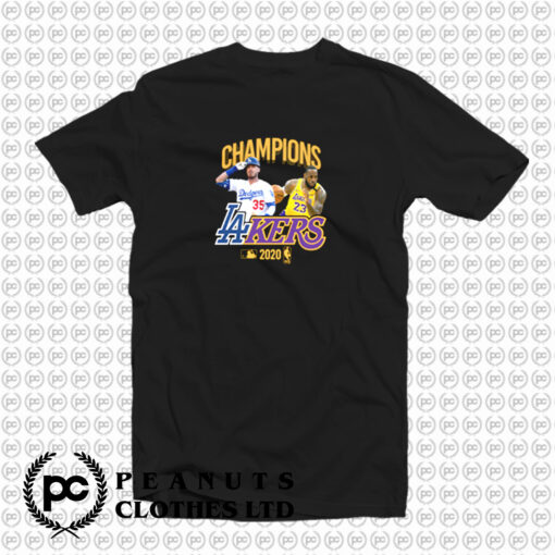 Los Angeles Dodgers Lakers Champions T Shirt