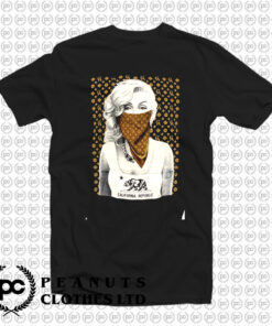 Marilyn Monroe with CA Bandana Brown T Shirt