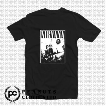 Nirvana Kurt Cobain Dave Grohl Group Photo T Shirt