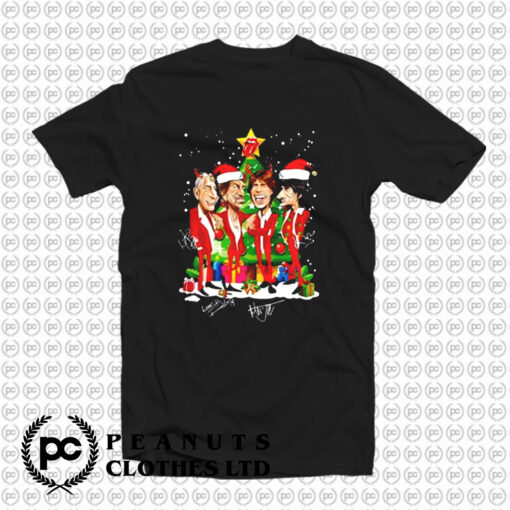 Rolling Stone Santa Christmas Tree T Shirt