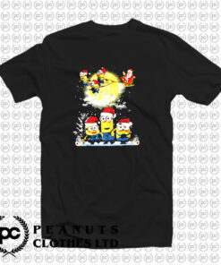 Santa Claus Riding Minions Sleigh Christmas T Shirt