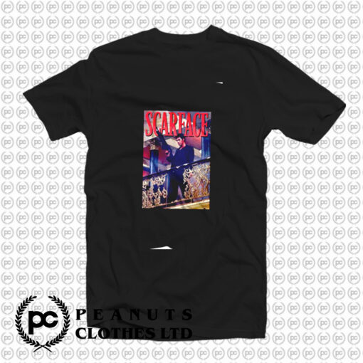 Scarface Tony Montana Balcony Railing Shot T Shirt