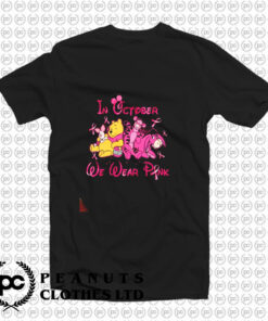 Winnie The Pooh Friends In October We Wear Pink T Shirt