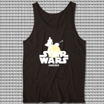 Bounty Hunter And Child Silhouettes Star Wars The Mandalorian Unisex Tank Top