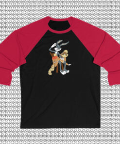 Bugs Bunny Spanking Lola Bunny Funny Raglan Tee