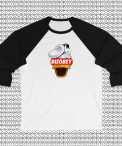 Disobey Donald Duck Disney Supreme Raglan Tee