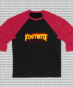 Fortnite Squad Thrasher Flame Raglan Tee