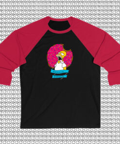 Homer Simpson Donut Raglan Tee