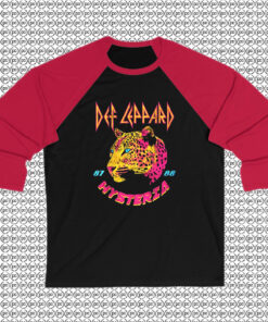 Hysteria 87 88 Tour Def Leppard Raglan Tee