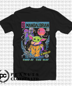 Neon Mandalorian Comic Book Cover Star Wars T Shirt