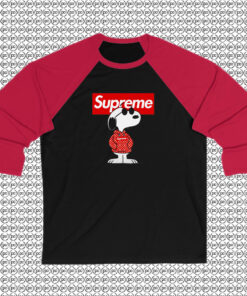 Snoopy Supreme x Lv Stay Stylish Joe Cool Raglan Tee