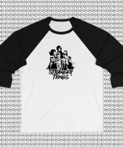 Stranger Things Black Raglan Tee