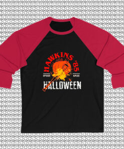 Stranger Things Hawkins 85 Halloween Raglan Tee